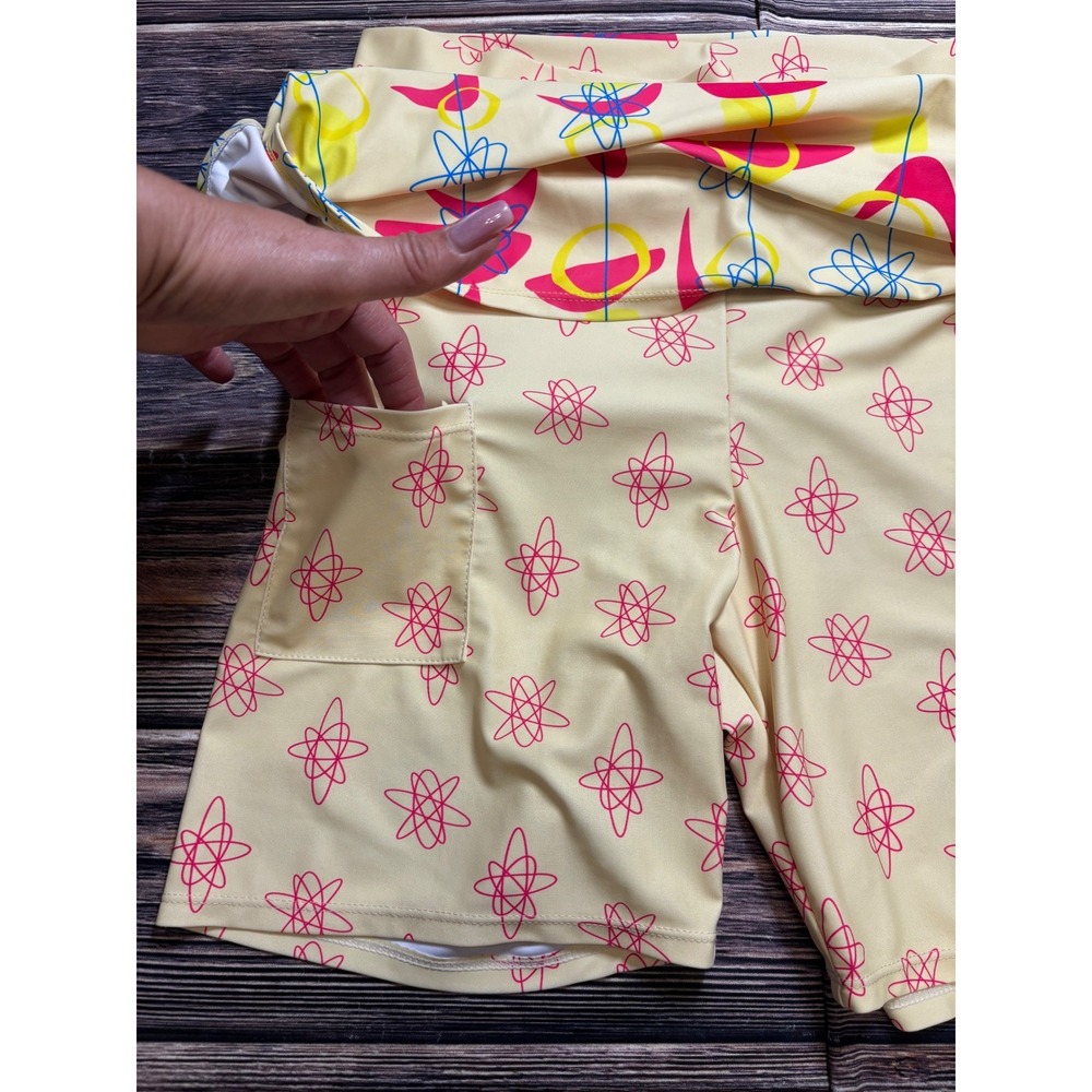 SkortObsession Womens Large Atomic Retro Print Athletic Skort Pockets Stretch - Picture 9 of 14